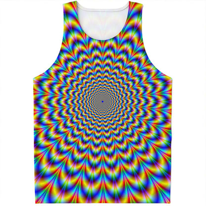 Psychedelic Wave Optical Illusion Men's Tank Top