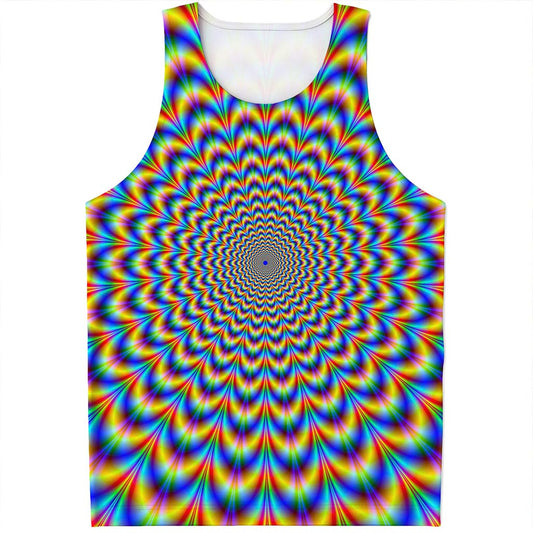 Psychedelic Wave Optical Illusion Men's Tank Top
