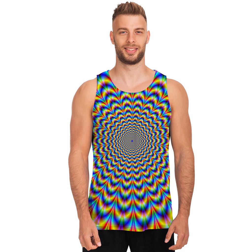 Psychedelic Wave Optical Illusion Men's Tank Top