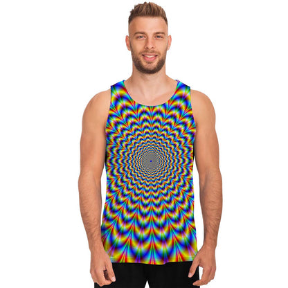 Psychedelic Wave Optical Illusion Men's Tank Top