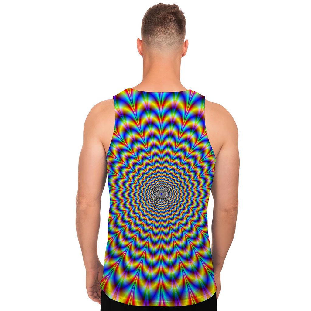 Psychedelic Wave Optical Illusion Men's Tank Top