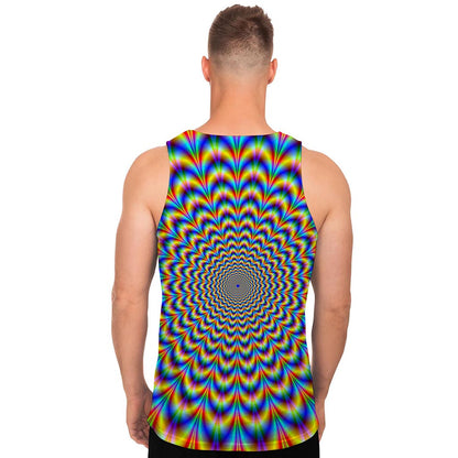 Psychedelic Wave Optical Illusion Men's Tank Top