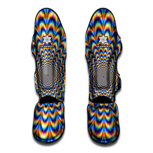 Psychedelic Wave Optical Illusion Muay Thai Shin Guard