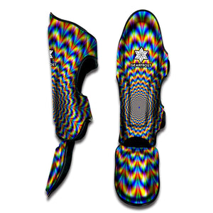 Psychedelic Wave Optical Illusion Muay Thai Shin Guard