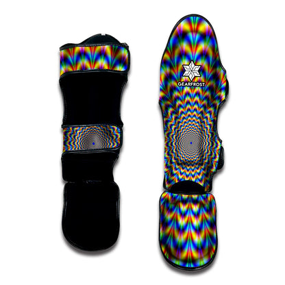Psychedelic Wave Optical Illusion Muay Thai Shin Guard