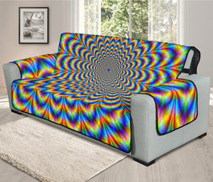 Psychedelic Wave Optical Illusion Oversized Sofa Protector