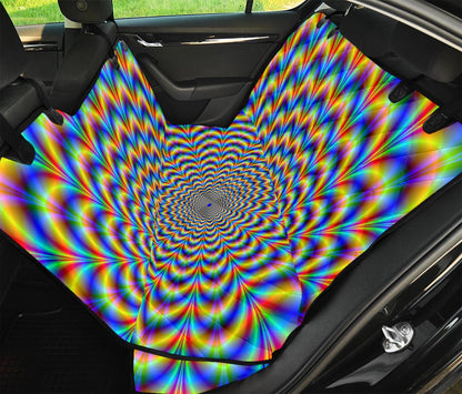 Psychedelic Wave Optical Illusion Pet Car Back Seat Cover