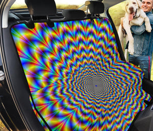 Psychedelic Wave Optical Illusion Pet Car Back Seat Cover