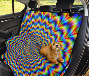 Psychedelic Wave Optical Illusion Pet Car Back Seat Cover