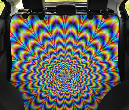 Psychedelic Wave Optical Illusion Pet Car Back Seat Cover