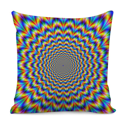 Psychedelic Wave Optical Illusion Pillow Cover
