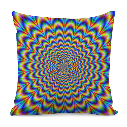 Psychedelic Wave Optical Illusion Pillow Cover