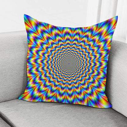 Psychedelic Wave Optical Illusion Pillow Cover