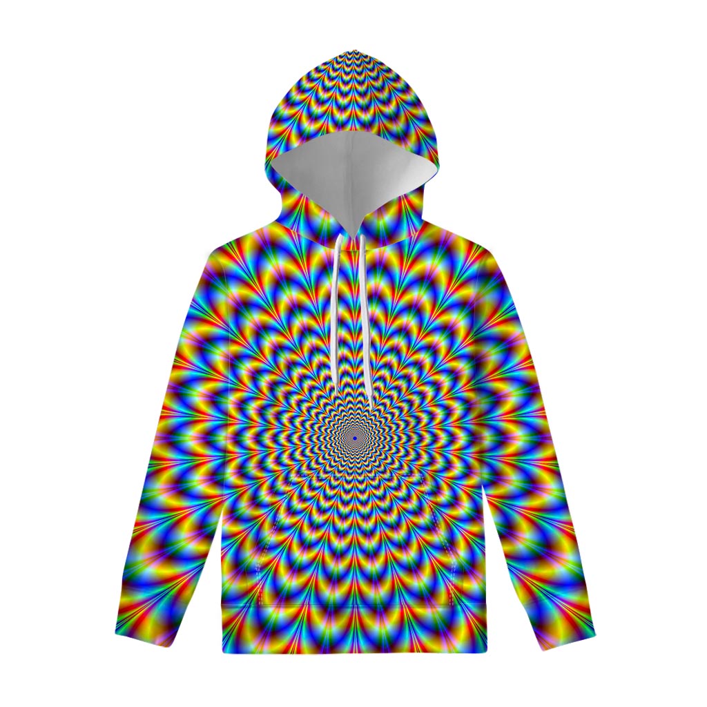 Psychedelic Wave Optical Illusion Pullover Hoodie