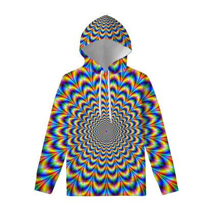 Psychedelic Wave Optical Illusion Pullover Hoodie