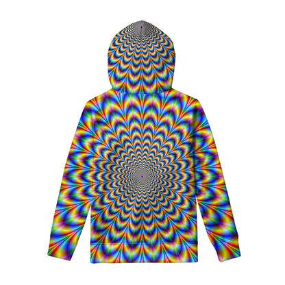 Psychedelic Wave Optical Illusion Pullover Hoodie