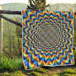 Psychedelic Wave Optical Illusion Quilt