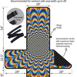 Psychedelic Wave Optical Illusion Recliner Protector