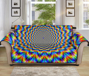 Psychedelic Wave Optical Illusion Sofa Protector