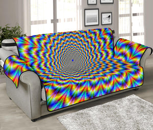 Psychedelic Wave Optical Illusion Sofa Protector