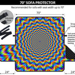 Psychedelic Wave Optical Illusion Sofa Protector