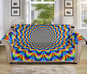 Psychedelic Wave Optical Illusion Sofa Protector