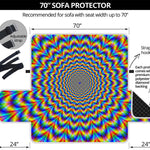 Psychedelic Wave Optical Illusion Sofa Protector