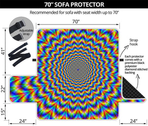 Psychedelic Wave Optical Illusion Sofa Protector