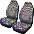Psychedelic Wave Optical Illusion Universal Fit Car Seat Covers