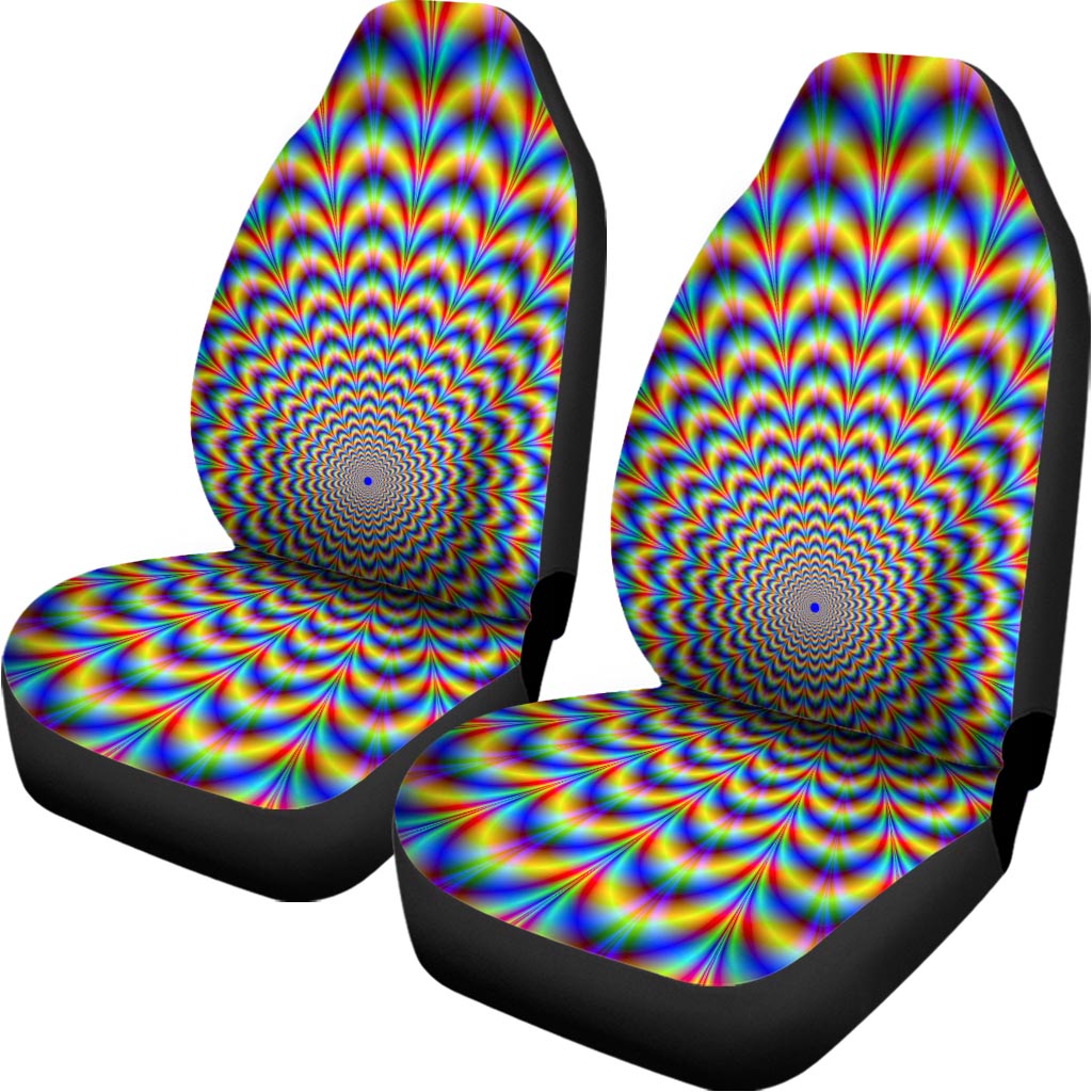 Psychedelic Wave Optical Illusion Universal Fit Car Seat Covers