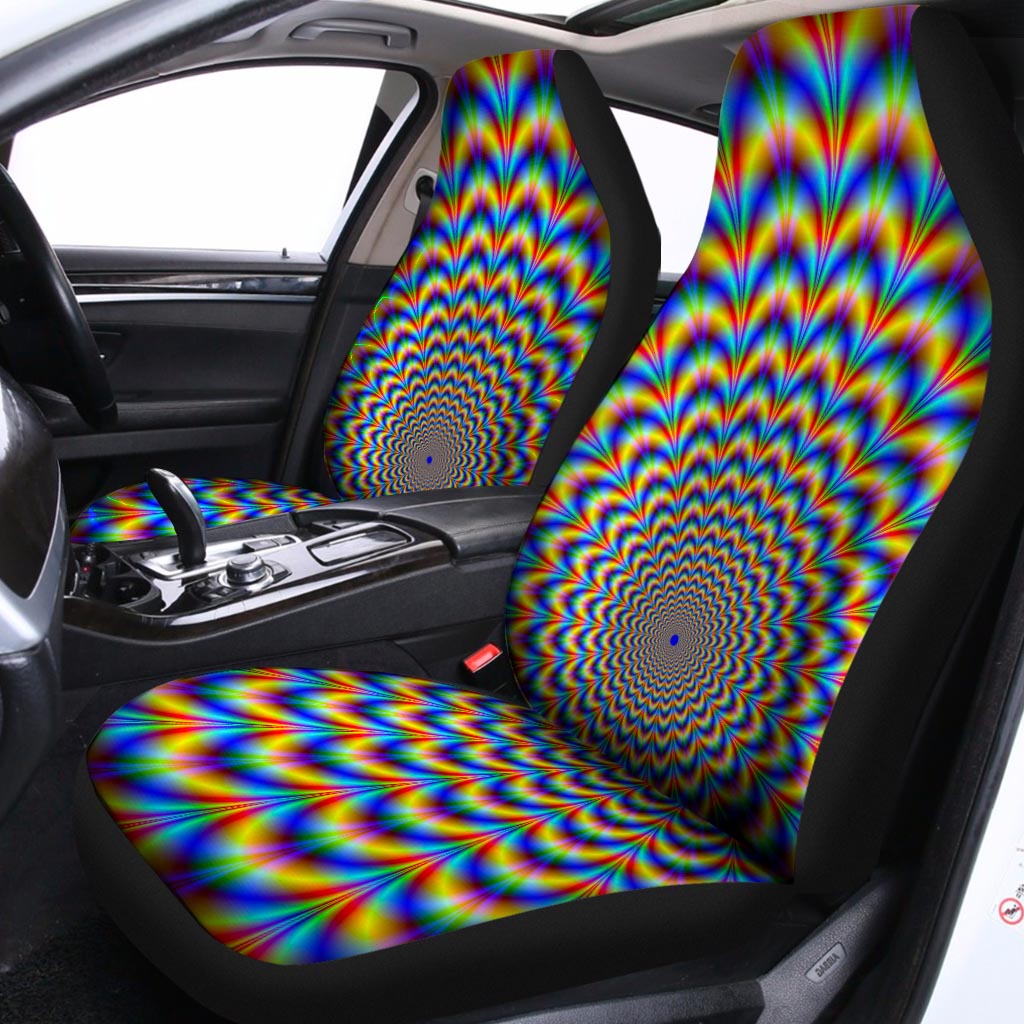 Psychedelic Wave Optical Illusion Universal Fit Car Seat Covers