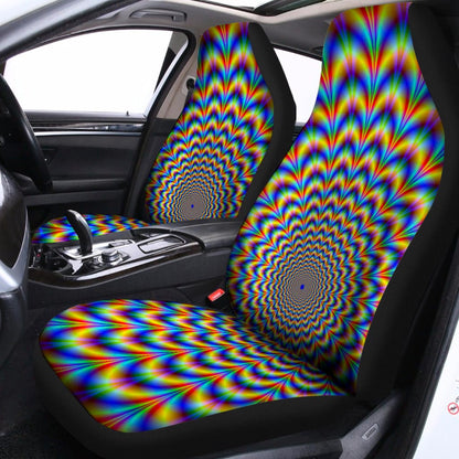 Psychedelic Wave Optical Illusion Universal Fit Car Seat Covers