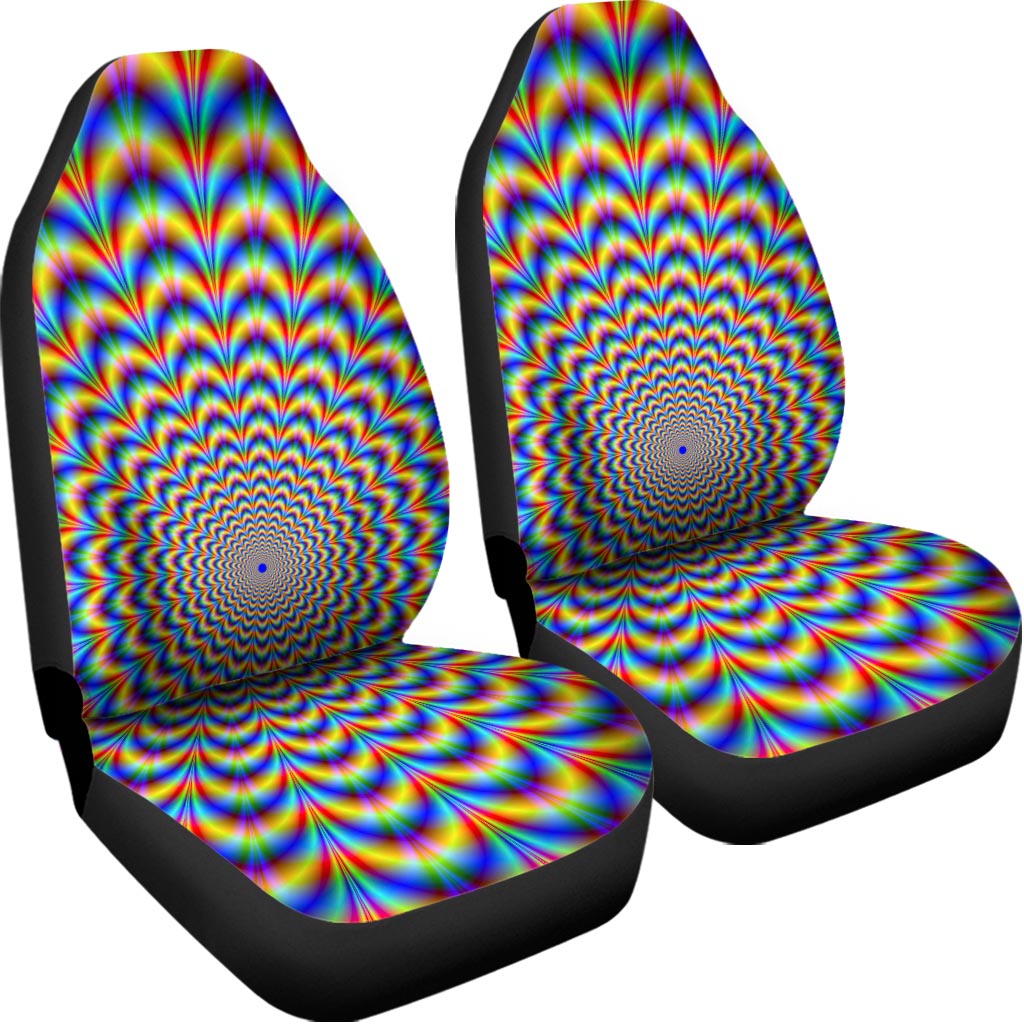 Psychedelic Wave Optical Illusion Universal Fit Car Seat Covers