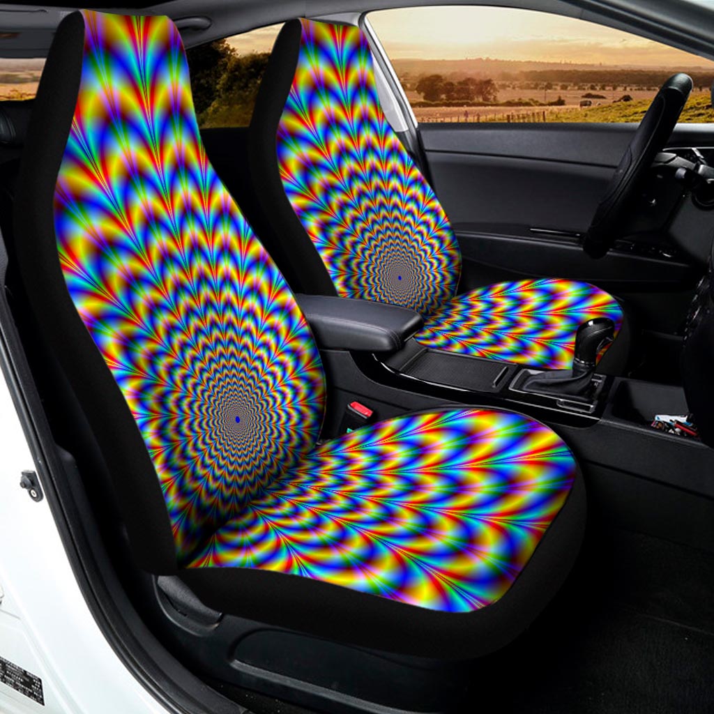 Psychedelic Wave Optical Illusion Universal Fit Car Seat Covers