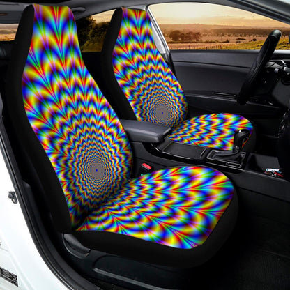 Psychedelic Wave Optical Illusion Universal Fit Car Seat Covers