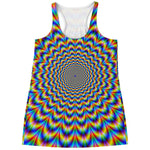 Psychedelic Wave Optical Illusion Women's Racerback Tank Top