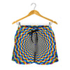Psychedelic Wave Optical Illusion Women's Shorts