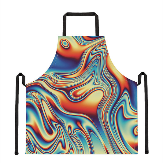 Psychedelic Wave Print Apron