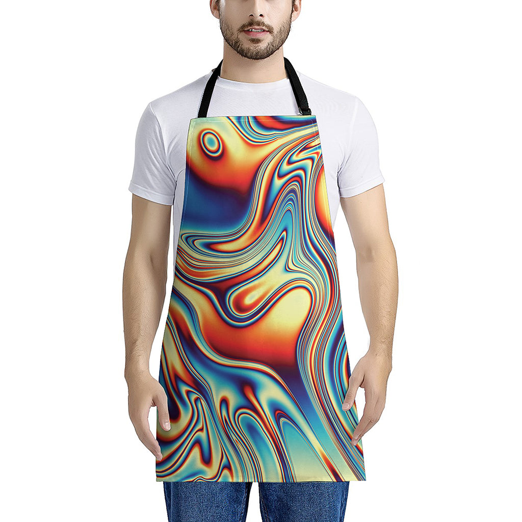 Psychedelic Wave Print Apron