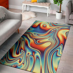 Psychedelic Wave Print Area Rug