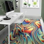 Psychedelic Wave Print Area Rug