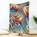 Psychedelic Wave Print Blanket
