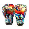 Psychedelic Wave Print Boxing Gloves