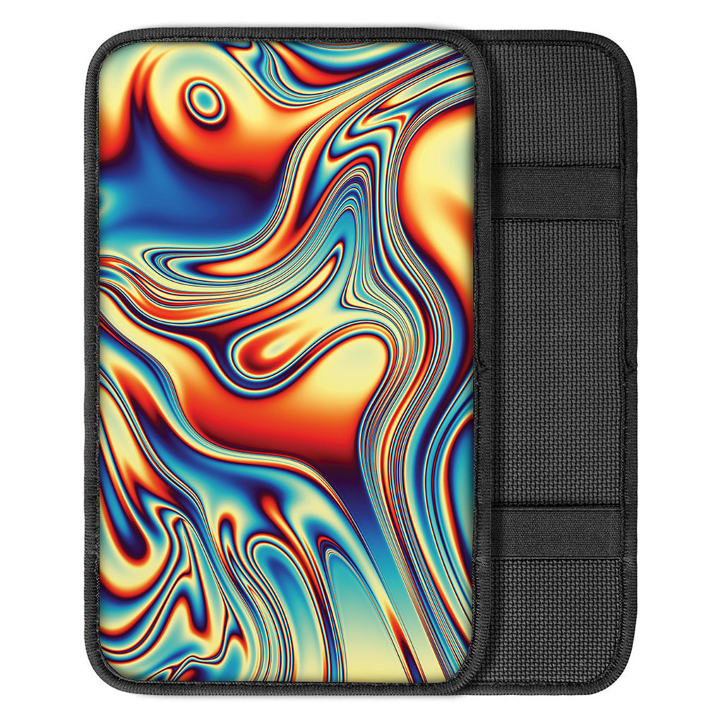 Psychedelic Wave Print Car Center Console Cover