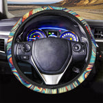 Psychedelic Wave Print Car Steering Wheel Cover