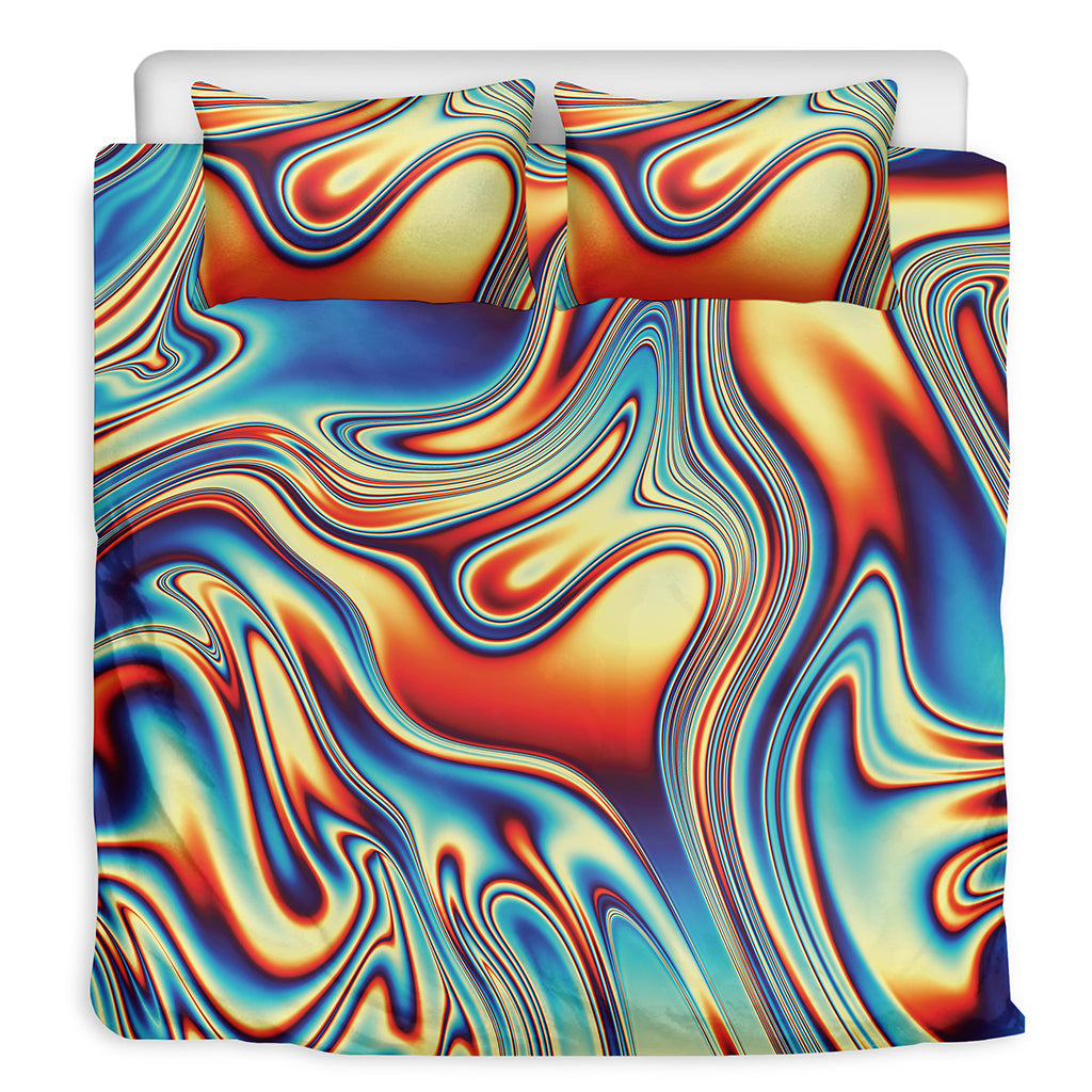 Psychedelic Wave Print Duvet Cover Bedding Set