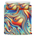 Psychedelic Wave Print Duvet Cover Bedding Set
