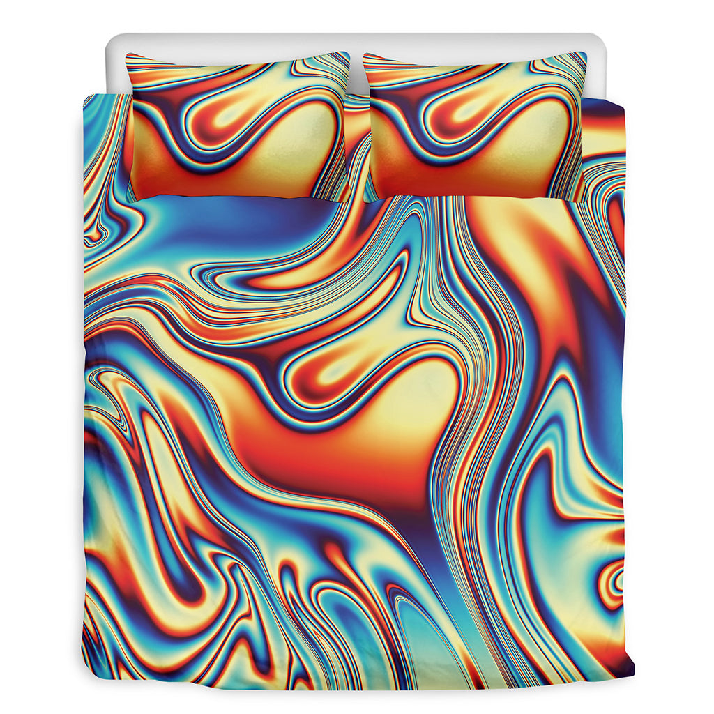 Psychedelic Wave Print Duvet Cover Bedding Set
