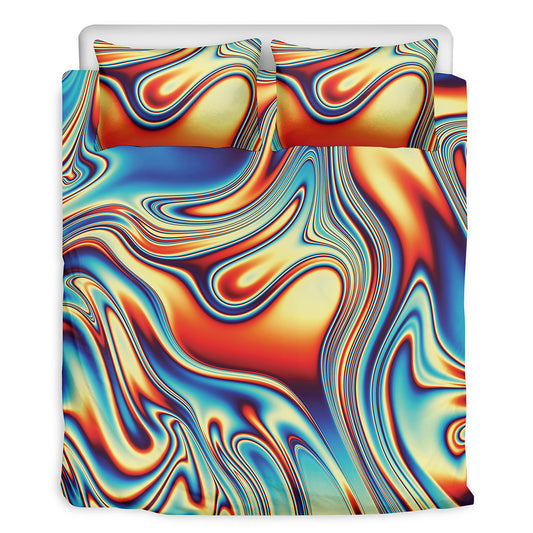Psychedelic Wave Print Duvet Cover Bedding Set