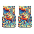 Psychedelic Wave Print Front Car Floor Mats